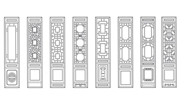 枣阳喜迎门中式花格CAD设计图样式大全