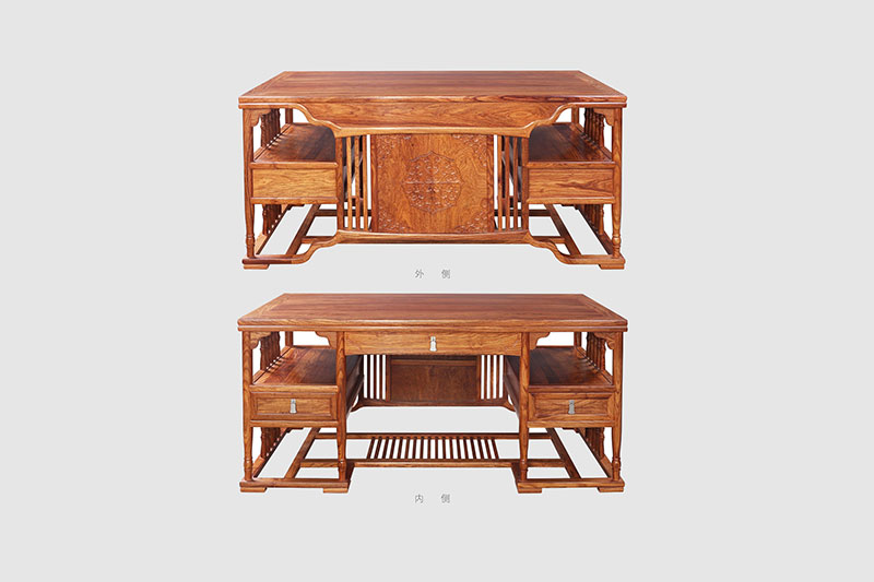 枣阳中式家居装饰书房桌椅组合家具效果图